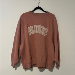 Brunette the Label oversized varsity sweater - BLONDE